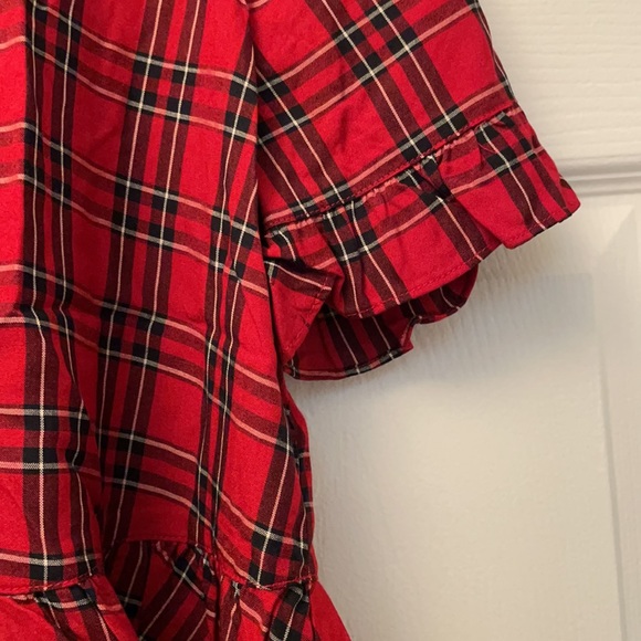 NWT Madewell Studio Ruffle-Hem Top in Clanton Plaid - Picture 10 of 13